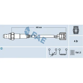 Sonde lambda FAE 77523