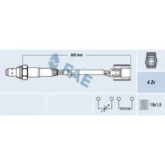 Sonde lambda FAE 77593