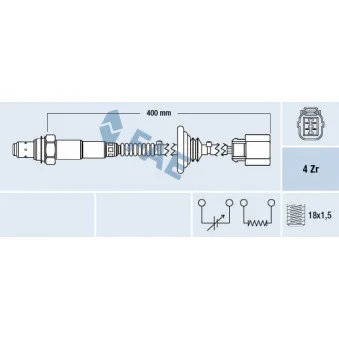 Sonde lambda FAE 77596