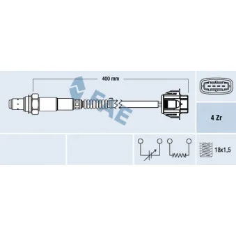 Sonde lambda FAE 77597