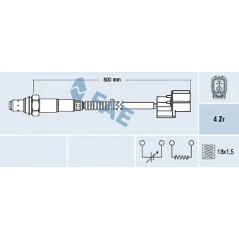 Sonde lambda FAE 77599