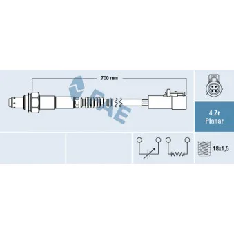 Sonde lambda FAE 77615