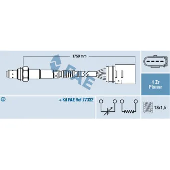 Sonde lambda FAE 77905