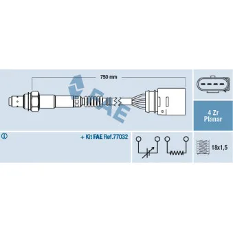 Sonde lambda FAE 77909