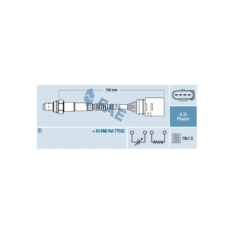 Sonde lambda FAE 77909