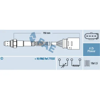 Sonde lambda FAE 77911