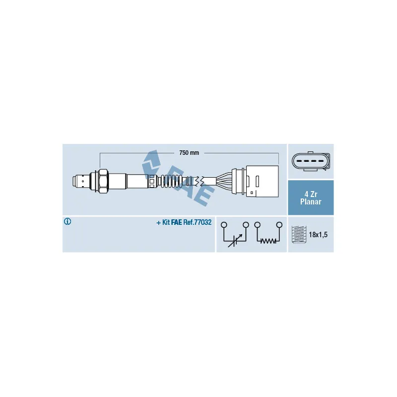 Sonde lambda FAE 77911