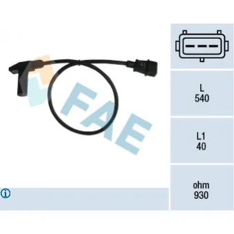 Capteur d'angle, vilebrequin FAE 79097