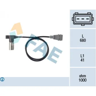 Capteur d'angle, vilebrequin FAE 79098