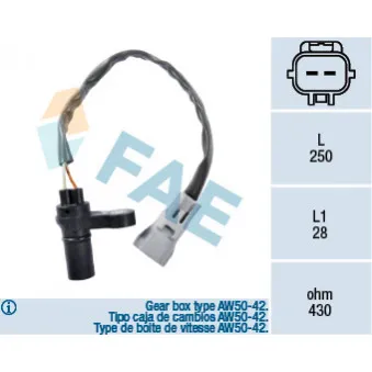 Capteur d'angle, vilebrequin FAE 79124