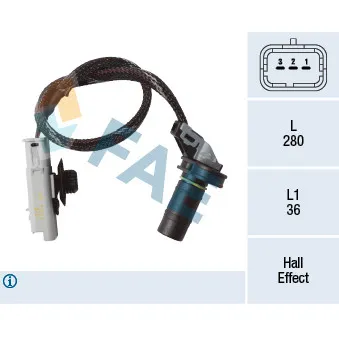 Capteur de vitesse de roue, transmission manuelle FAE 79466