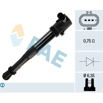 Bobine d'allumage FAE 80256