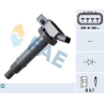 Bobine d'allumage FAE 80344