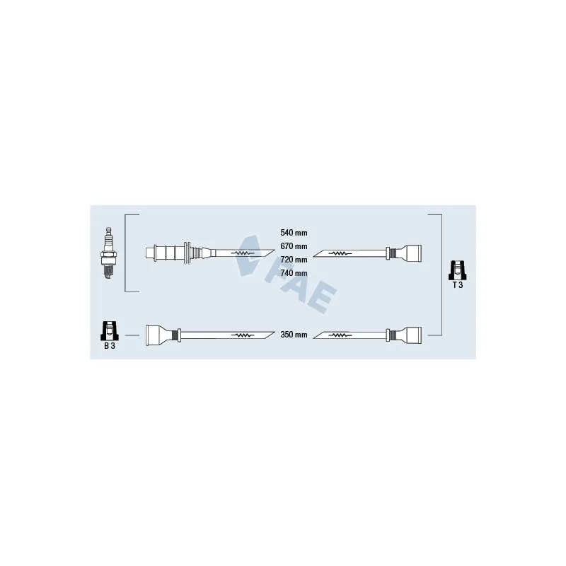 Kit de câbles d'allumage FAE 83200