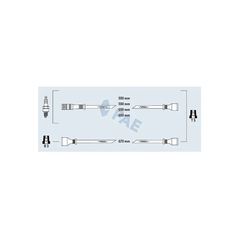 Kit de câbles d'allumage FAE 83500