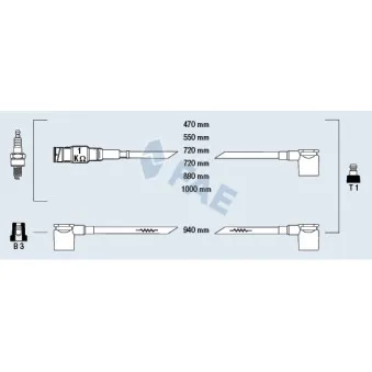 Kit de câbles d'allumage FAE 85050