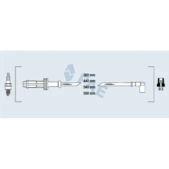 Kit de câbles d'allumage FAE 85600