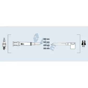 Kit de câbles d'allumage FAE 85950