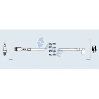 Kit de câbles d'allumage FAE 86040