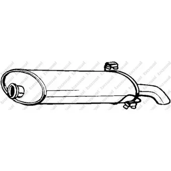 Silencieux arrière BOSAL 190-697
