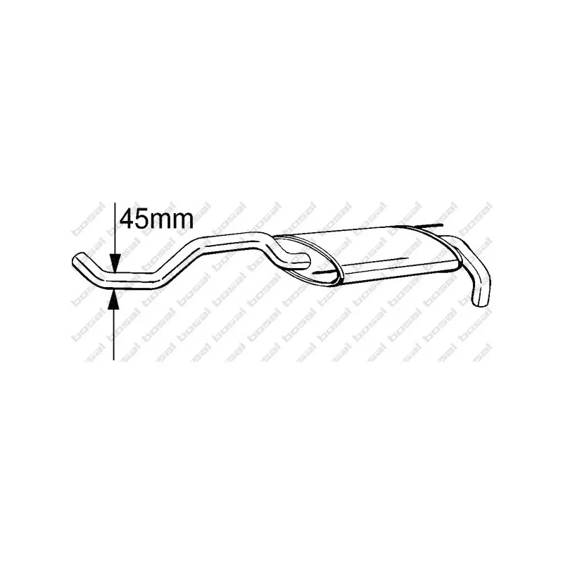 Silencieux arrière BOSAL 233-393