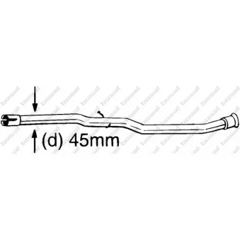 Tube de réparation, catalyseur BOSAL