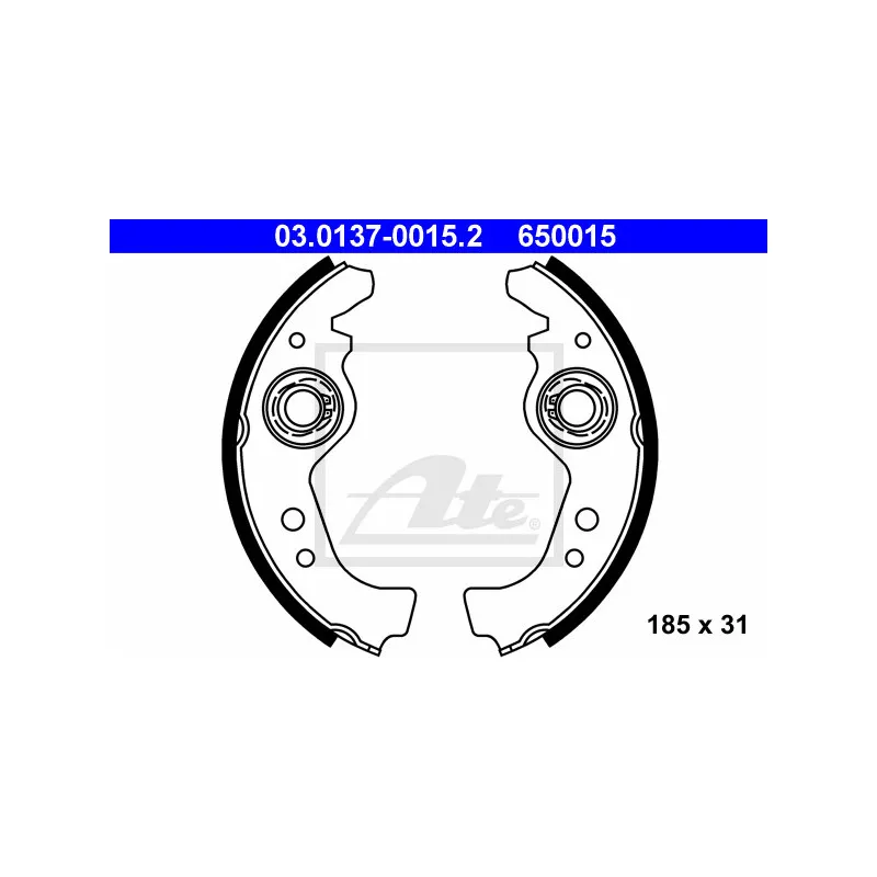 Jeu de mâchoires de frein ATE 03.0137-0015.2