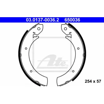 Jeu de mâchoires de frein ATE 03.0137-0036.2