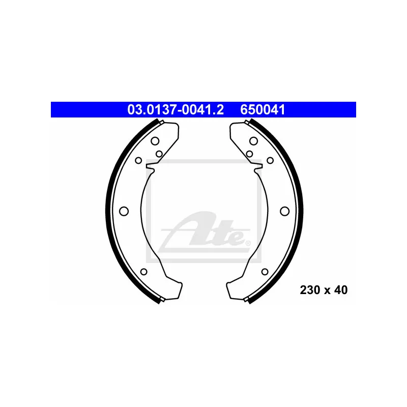 Jeu de mâchoires de frein ATE 03.0137-0041.2