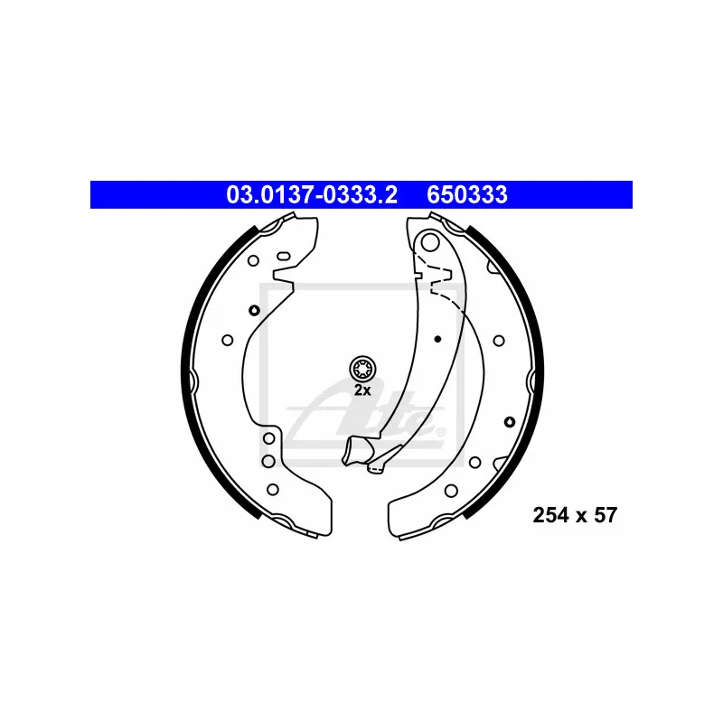 Jeu de mâchoires de frein ATE 03.0137-0333.2