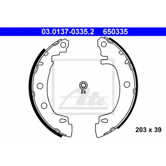 Jeu de mâchoires de frein ATE 03.0137-0335.2