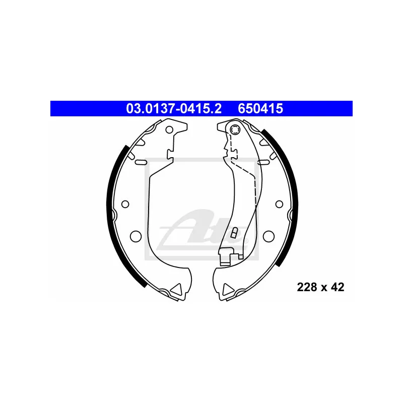 Jeu de mâchoires de frein ATE 03.0137-0415.2