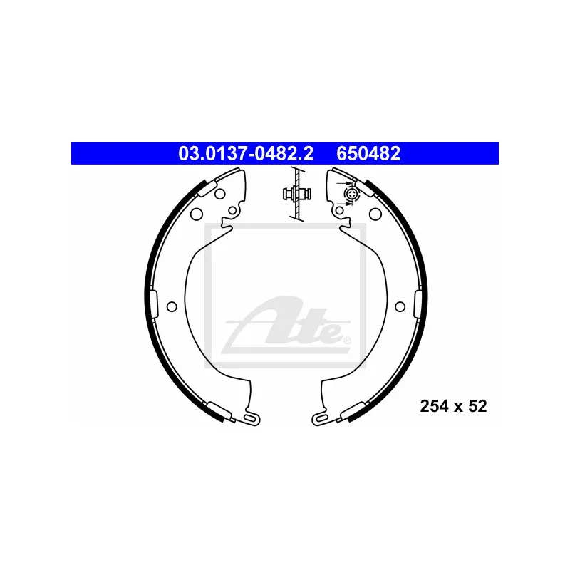 Jeu de mâchoires de frein ATE 03.0137-0482.2