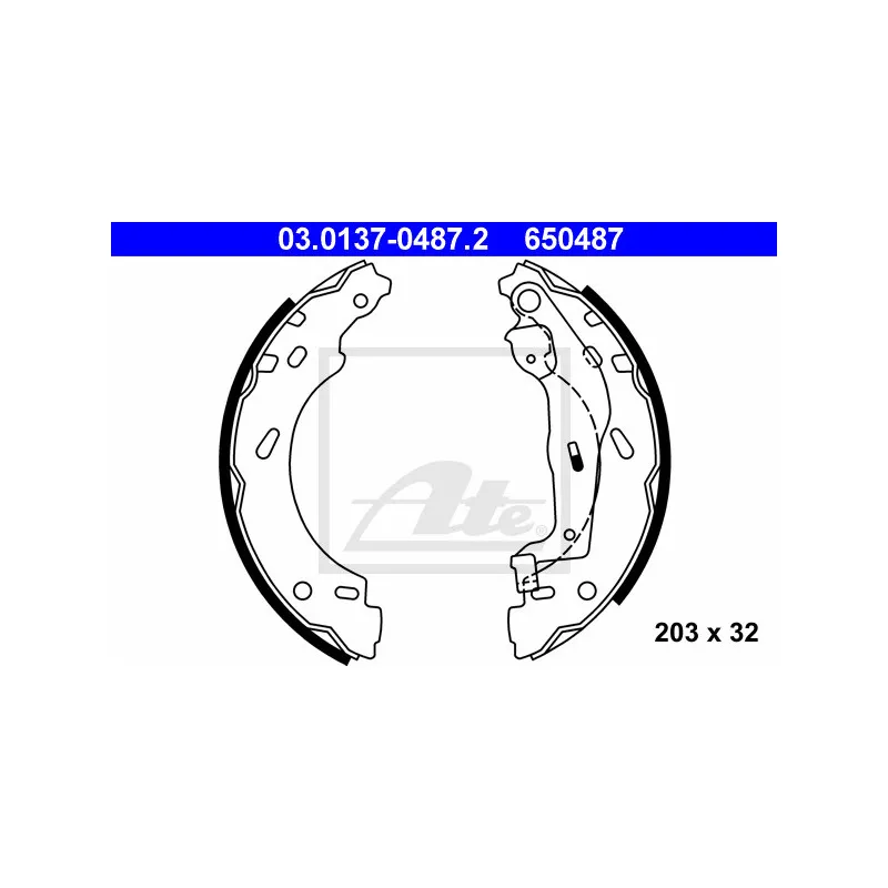 Jeu de mâchoires de frein ATE 03.0137-0487.2