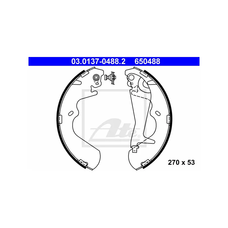 Jeu de mâchoires de frein ATE 03.0137-0488.2