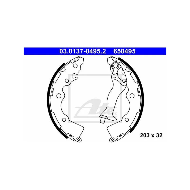 Jeu de mâchoires de frein ATE 03.0137-0495.2