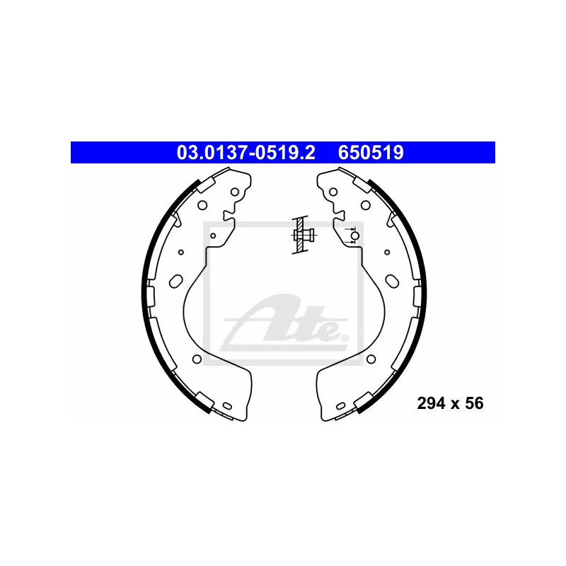 Jeu de mâchoires de frein ATE 03.0137-0519.2
