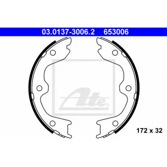 Jeu de mâchoires de frein, frein de stationnement ATE 03.0137-3006.2