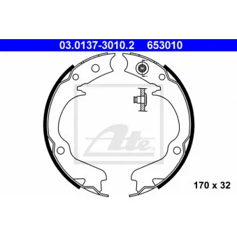 Jeu de mâchoires de frein, frein de stationnement ATE 03.0137-3010.2