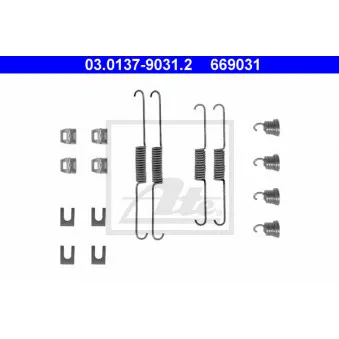 Kit d'accessoires, mâchoire de frein ATE 03.0137-9031.2