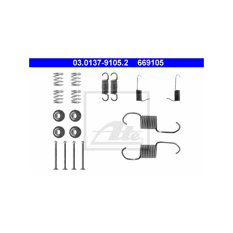 Kit d'accessoires, mâchoire de frein ATE 03.0137-9105.2