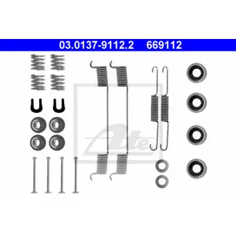 Kit d'accessoires, mâchoire de frein ATE 03.0137-9112.2