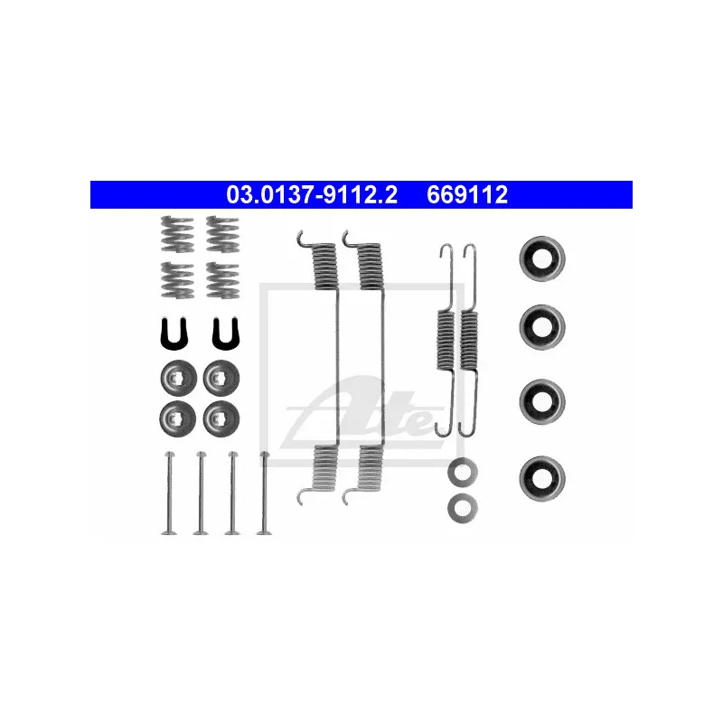 Kit d'accessoires, mâchoire de frein ATE 03.0137-9112.2