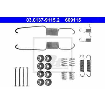 Kit d'accessoires, mâchoire de frein ATE 03.0137-9115.2