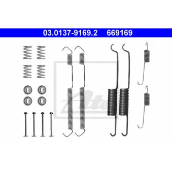 Kit d'accessoires, mâchoire de frein ATE 03.0137-9169.2