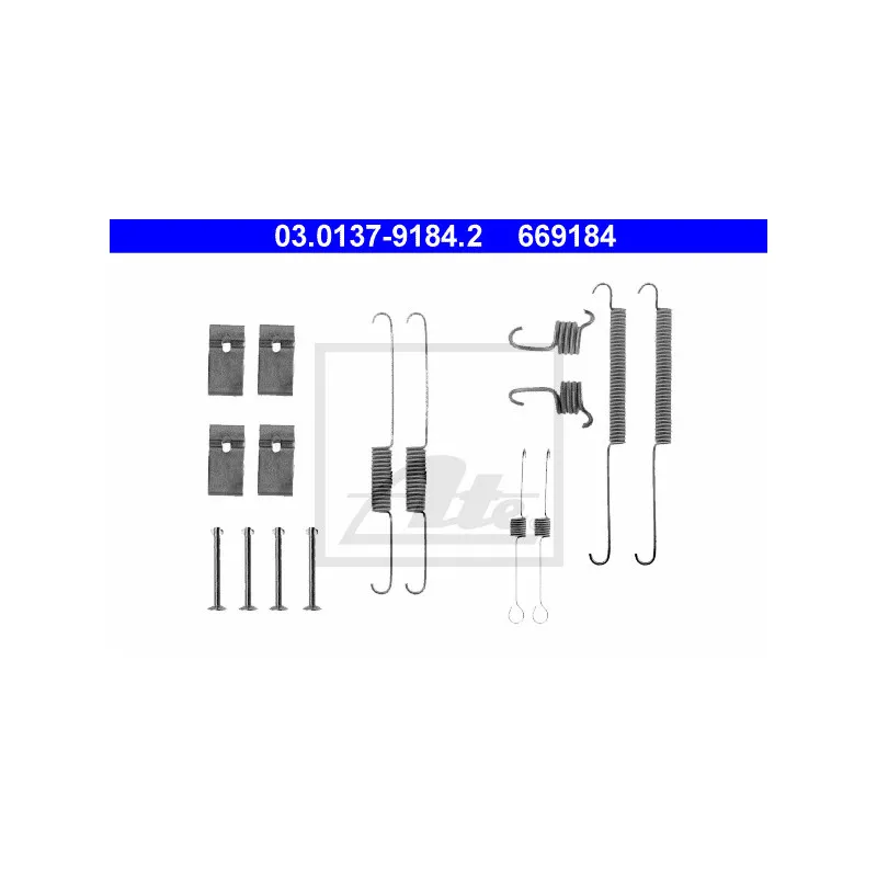 Kit d'accessoires, mâchoire de frein ATE 03.0137-9184.2