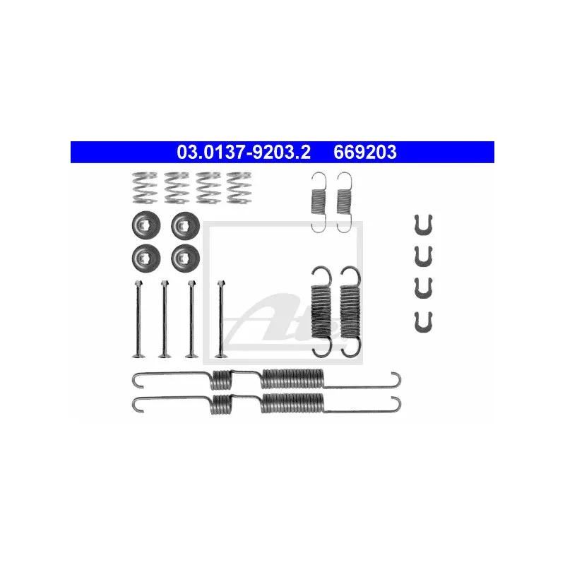 Kit d'accessoires, mâchoire de frein ATE 03.0137-9203.2