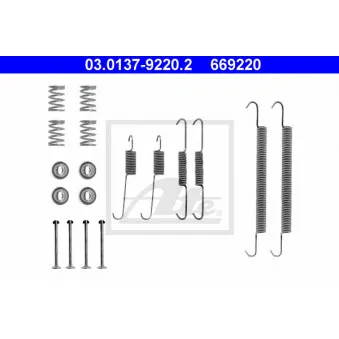 Kit d'accessoires, mâchoire de frein ATE 03.0137-9220.2