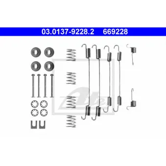 Kit d'accessoires, mâchoire de frein ATE 03.0137-9228.2