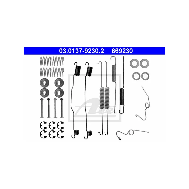 Kit d'accessoires, mâchoire de frein ATE 03.0137-9230.2